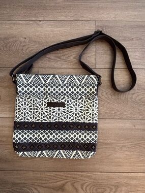 Bella Taylor Quilted Crossbody Bag Neutral Print Travel Purse